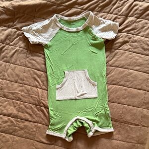 Kyte baby Palm and khaki shortall